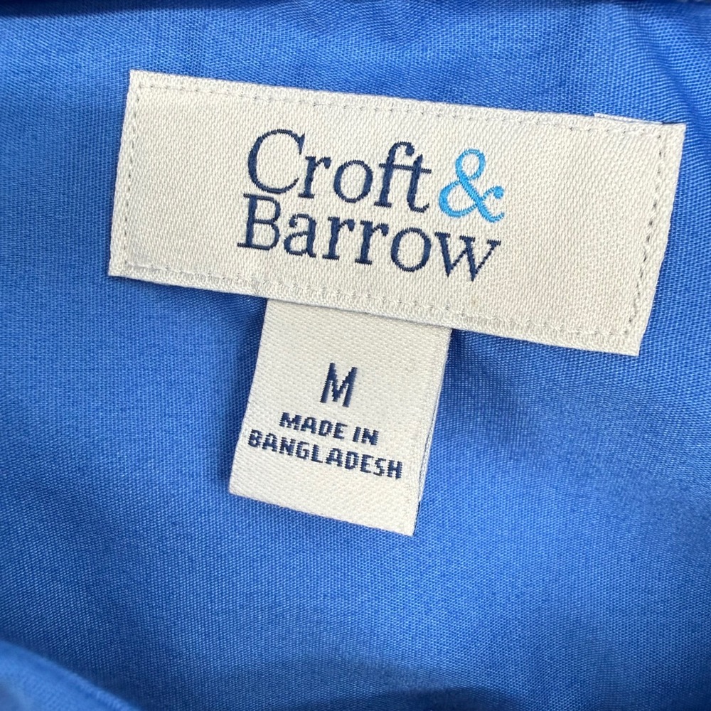 Croft & Barrow Button Up Mens M Blue Easy-Care Shirt Classic Fit NWT - Picture 6 of 10